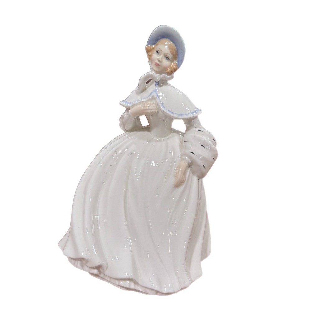 Royal Doulton Jessica HN 3497 Figurine Peggy Davies White Blue Bone China 8in